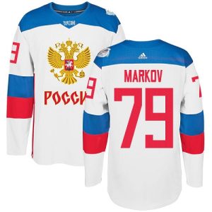 Herren Team Russland #79 Andrei Markov Authentic Weiß Heim 2016 World Cup